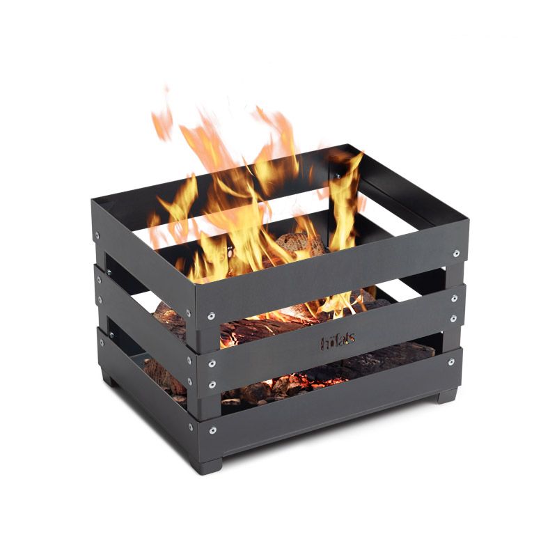 Feuerkorb – Cortenstahl, Multifunktionales Design, Rostpatina - CRATE | höfats
