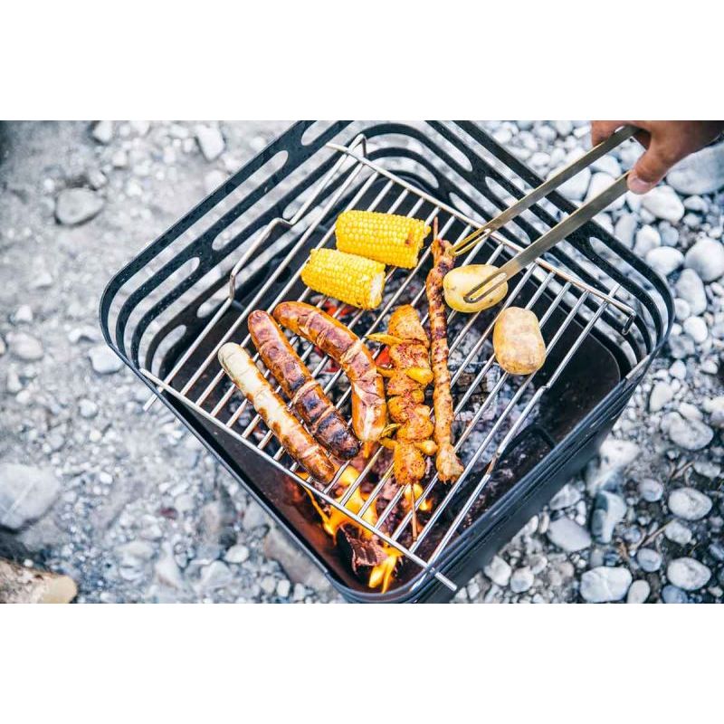 Grillrost – Massiver Edelstahl, Höhenverstellbar, Integrierte Griffe - CUBE | höfats