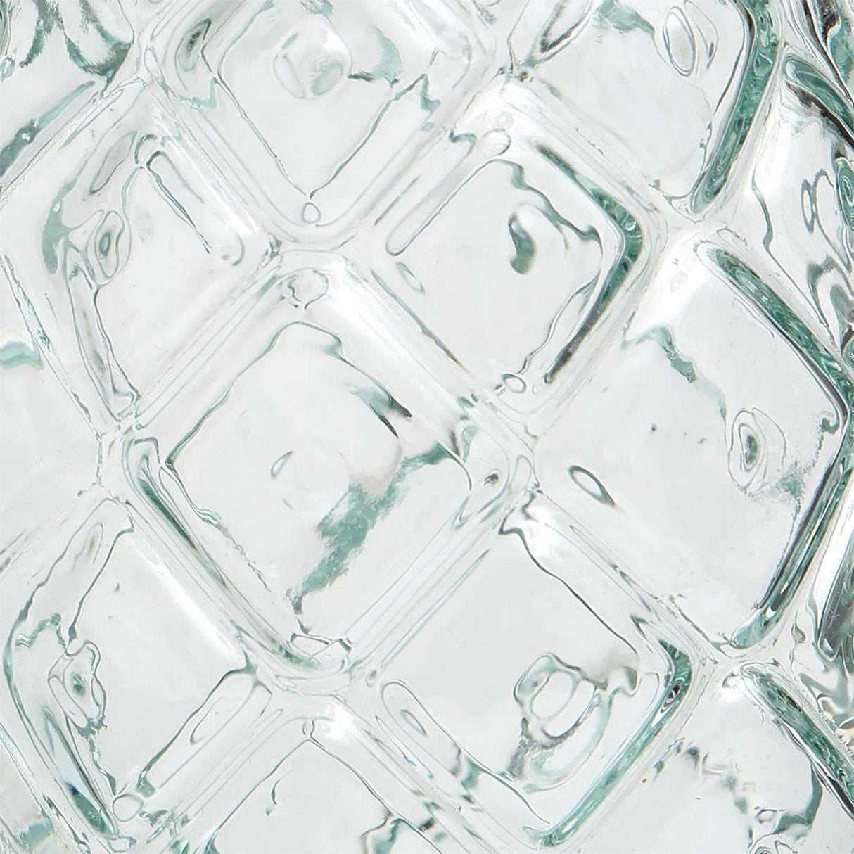 Trinkglas – Recyceltes Glas Material, Strukturierte Oberfläche, Blaue Farbe, L – Pineapple | Bazar Bizar Antwerp
