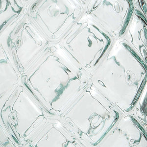 Trinkglas – Recyceltes Glas Material, Strukturierte Oberfläche, Blaue Farbe, L – Pineapple | Bazar Bizar Antwerp