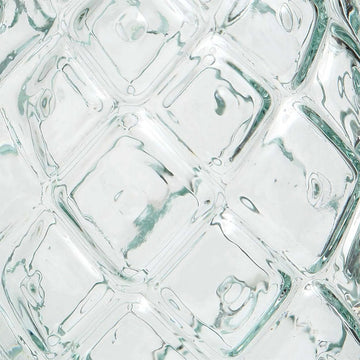 Trinkglas – Recyceltes Glas Material, Strukturierte Oberfläche, Blaue Farbe, L – Pineapple | Bazar Bizar Antwerp