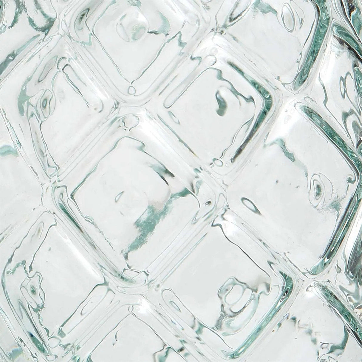 Trinkglas – Recyceltes Glas Material, Strukturierte Oberfläche, Blaue Farbe, L – Pineapple | Bazar Bizar Antwerp