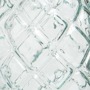 Trinkglas – Recyceltes Glas Material, Strukturierte Oberfläche, Blaue Farbe, L – Pineapple | Bazar Bizar Antwerp