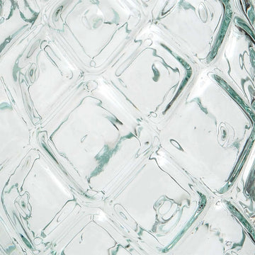 Trinkglas – Recyceltes Glas Material, Strukturierte Oberfläche, Blaue Farbe, L – Pineapple | Bazar Bizar Antwerp