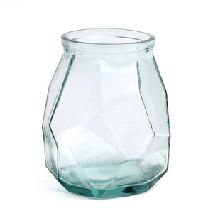 Vase – Recyceltes Glas, Geometrisches Design, Skulpturale Form, Breit - Origami | Bazar Bizar Antwerp