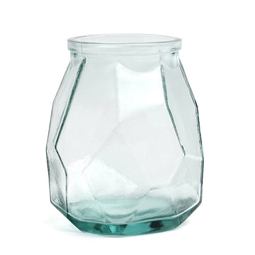 Vase – Recycled Glass, Geometric Design, Sculptural Shape – Origami | Bazar Bizar Antwerp