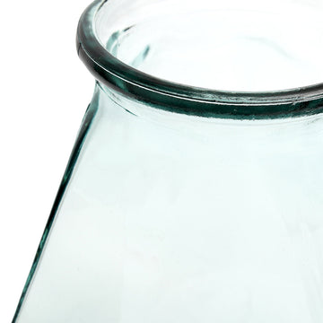 Vase – Recycled Glass, Geometric Design, Sculptural Shape – Long Origami | Bazar Bizar Antwerp