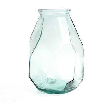 Vase – Recycled Glass, Geometric Design, Sculptural Shape – Long Origami | Bazar Bizar Antwerp