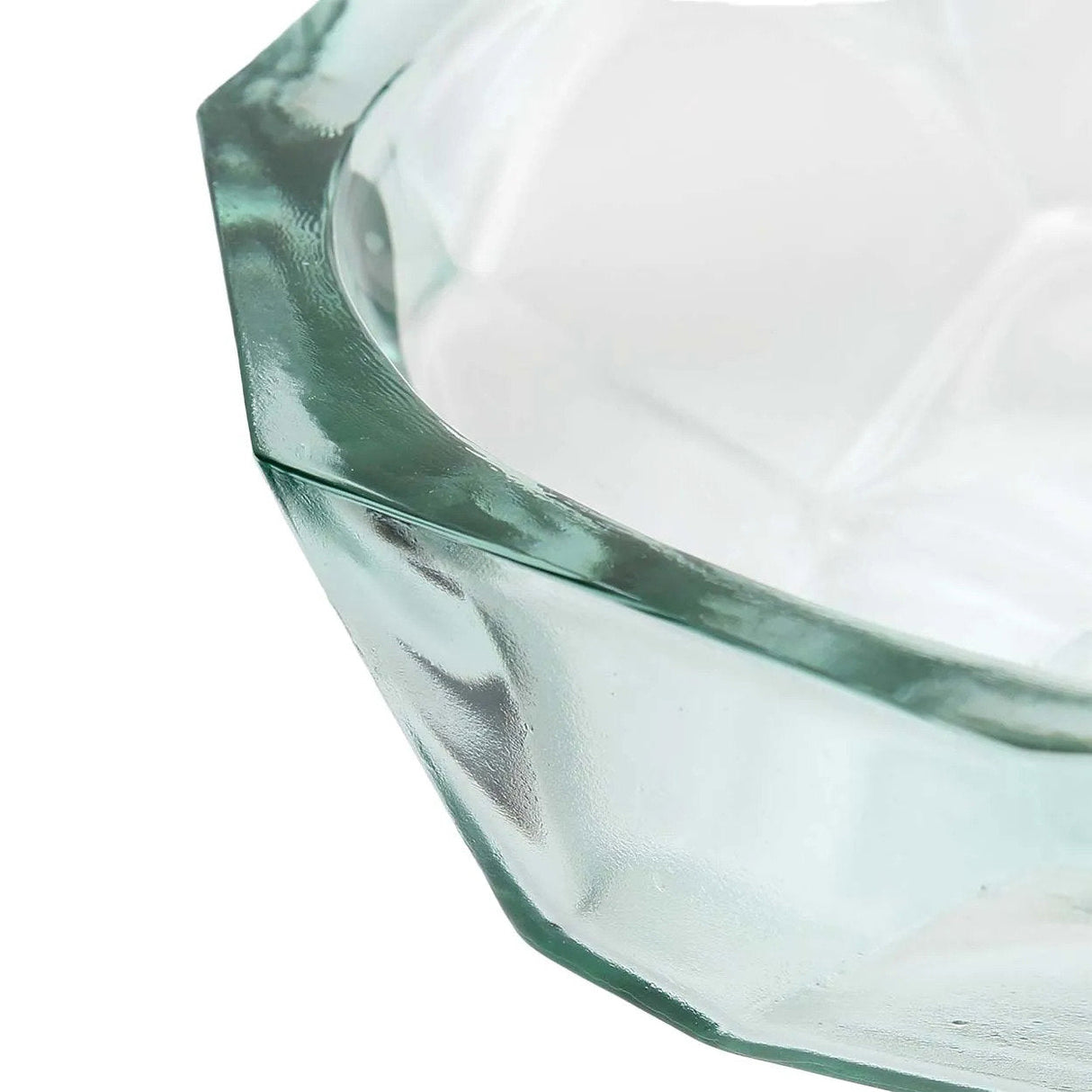 Schale – Recyceltes Glas, Origami Design, Blaue Farbe, M – Origami | Bazar Bizar Antwerp