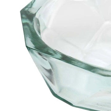 Schale – Recyceltes Glas, Origami Design, Blaue Farbe, M – Origami | Bazar Bizar Antwerp
