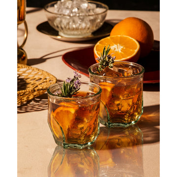 Drinking Glass – Origami Design, Recycled Glass, Modern Silhouette – Origami | Bazar Bizar Antwerp