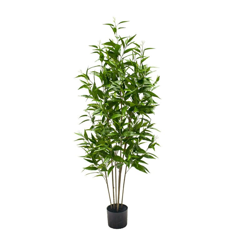 Kunstpflanze – Kunststoffmaterial, Natürliches Design, Realistisches Blattdesign, 160 cm - Eucalyptus | NeverLeafs