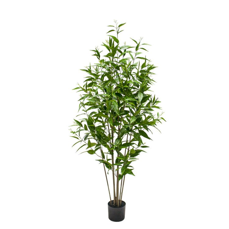 Kunstpflanze – Kunststoffmaterial, Modernes Design, Realistisches Blattdesign, 180 cm - Eucalyptus | NeverLeafs