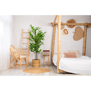 Kunstpflanze – Kunststoffmaterial, Modernes Design, Realistisches Blattdesign, 180 cm - Eucalyptus | NeverLeafs