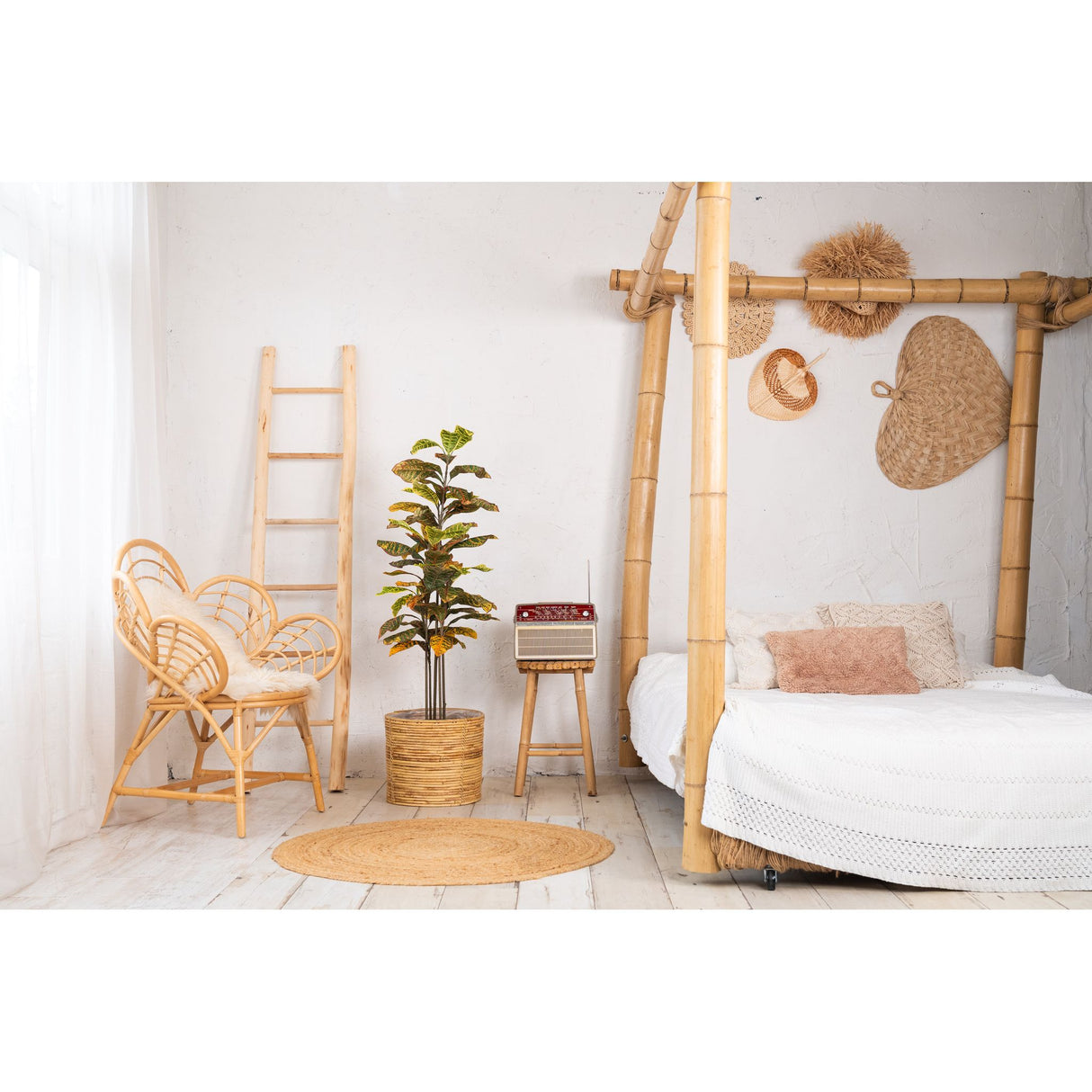 Kunstpflanze – Kunststoffmaterial, Natürliches Design, Volles Blattdesign, 120 cm - Ficus | NeverLeafs