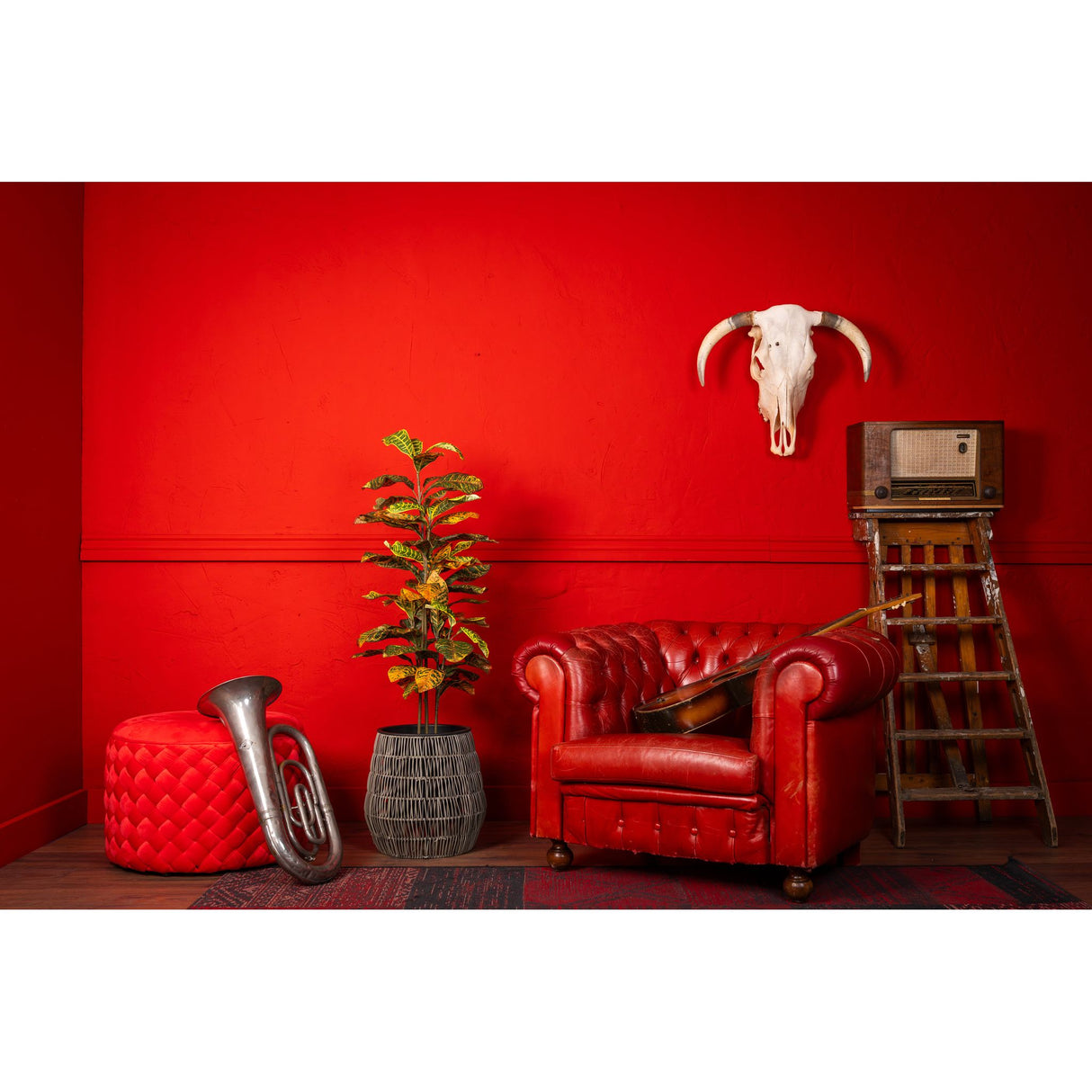 Kunstpflanze – Kunststoffmaterial, Natürliches Design, Volles Blattdesign, 120 cm - Ficus | NeverLeafs