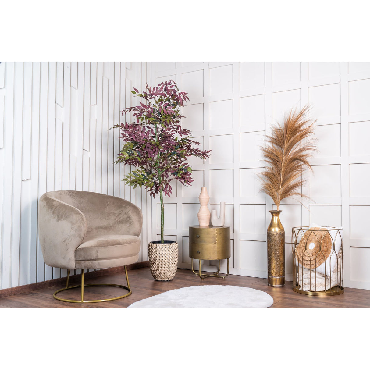 Kunstpflanze – Kunststoffmaterial, Natürliches Design, Volles Blattdesign, 150 cm - Ficus | NeverLeafs
