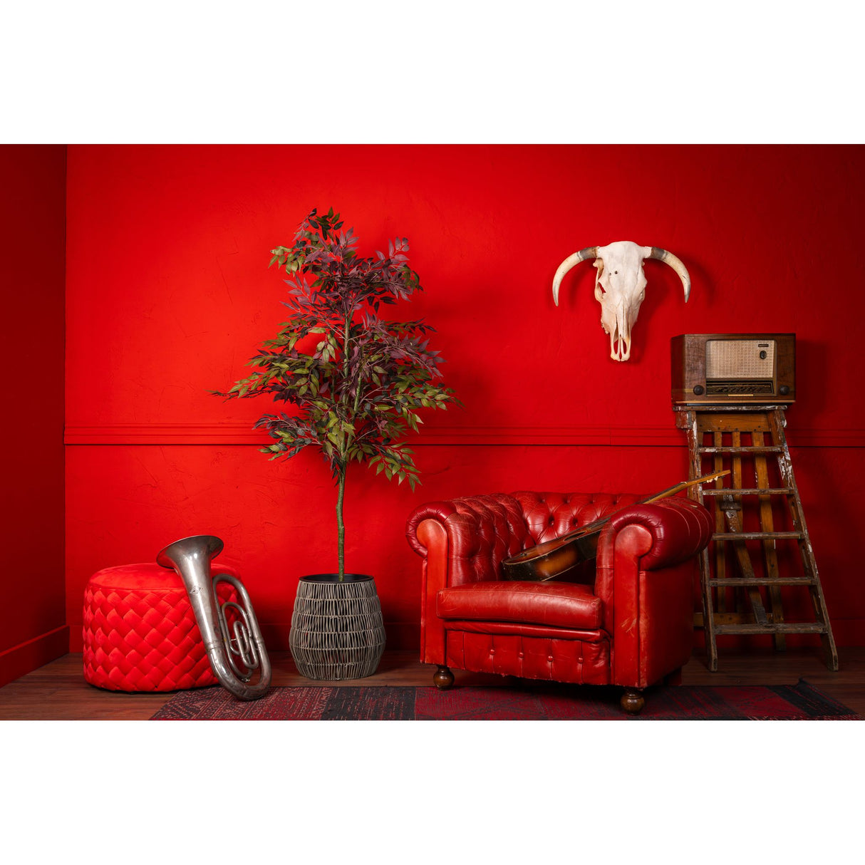 Kunstpflanze – Kunststoffmaterial, Natürliches Design, Volles Blattdesign, 150 cm - Ficus | NeverLeafs