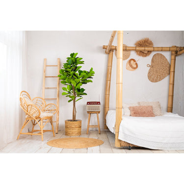 Kunstpflanze - Realistische Ficus-Blätter, Pflegefrei, Elegante Innenraum-Dekoration (160 cm) – Fiddle Leaf Fig | Neverleafs