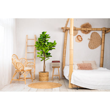 Kunstpflanze – Kunststoffmaterial, Natürliches Design, Geigenblätter - Fiddle Leaf Fig | NeverLeafs