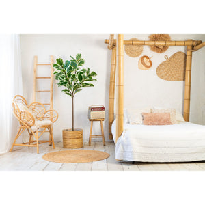 Kunstpflanze – Kunststoffmaterial, Botanisches Design, Geigenblätter, 160 cm - Ficus | NeverLeafs