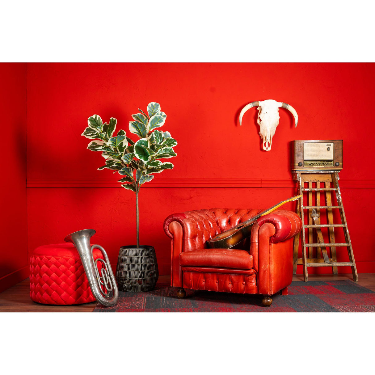 Kunstpflanze – Kunststoffmaterial, Botanisches Design, Geigenblätter, 160 cm - Ficus | NeverLeafs