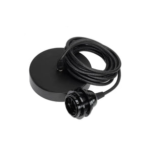Ceiling Mount – Black Cotton Finish, Suitable for Pendant Lights, Minimalist Design | Bazar Bizar Antwerp