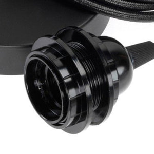 Ceiling Mount – Black Cotton Finish, Suitable for Pendant Lights, Minimalist Design | Bazar Bizar Antwerp
