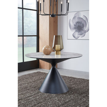 Dining Table - Sintered Stone Top, Heat and Scratch Resistant, Conical Metal Base – Winston | Modus Furniture International