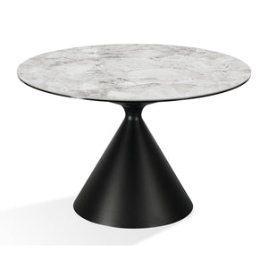 Dining Table - Sintered Stone Top, Heat and Scratch Resistant, Conical Metal Base – Winston | Modus Furniture International