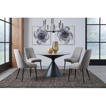 Dining Table - Sintered Stone Top, Heat and Scratch Resistant, Conical Metal Base – Winston | Modus Furniture International