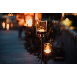 Candle base – Stainless steel construction, brushed finish, stable stand – GRAVITY CANDLE | höfats