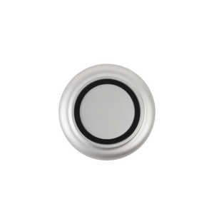 Candle holder made of anodized aluminum with brushed ring and glass top – Glow 08 | Kooduu