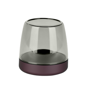 Glass and Aluminum Candle Holder with Modern Design and LED Candle Compatibility, Purple – Glow 10 | Kooduu