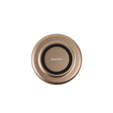 Glass and aluminum candle holder with modern design and LED candle compatibility, Sepia – Glow 10 | Kooduu