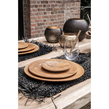 Kerzenhalter – Messingmaterial, Durchbrochenes Design, Schwarz Gold Finish, L – Pierced Ball | Bazar Bizar Antwerp