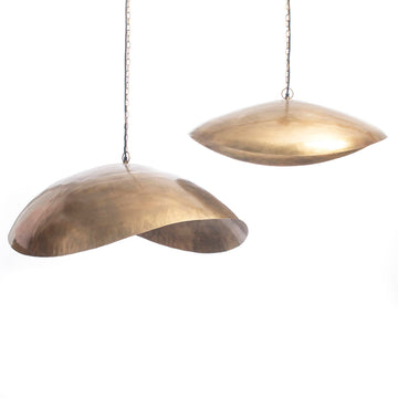 Pendelleuchte – Eisenmaterial, Messing Finish, Organische Form, XL - Fortune Cookie | Bazar Bizar Antwerp