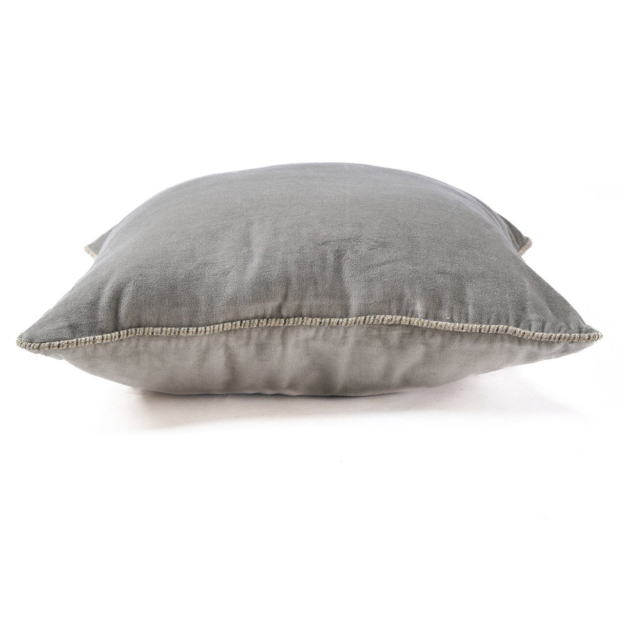 Kissenbezug – Samt Material, Minimalistisches Design, Grauer Ton - Crush | Bazar Bizar Antwerp