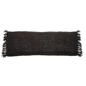 Kissenbezug – Baumwolle Material, Boho Stil, Schwarz Marine Ton, 35x100 cm - Oh My Gee | Bazar Bizar Antwerp
