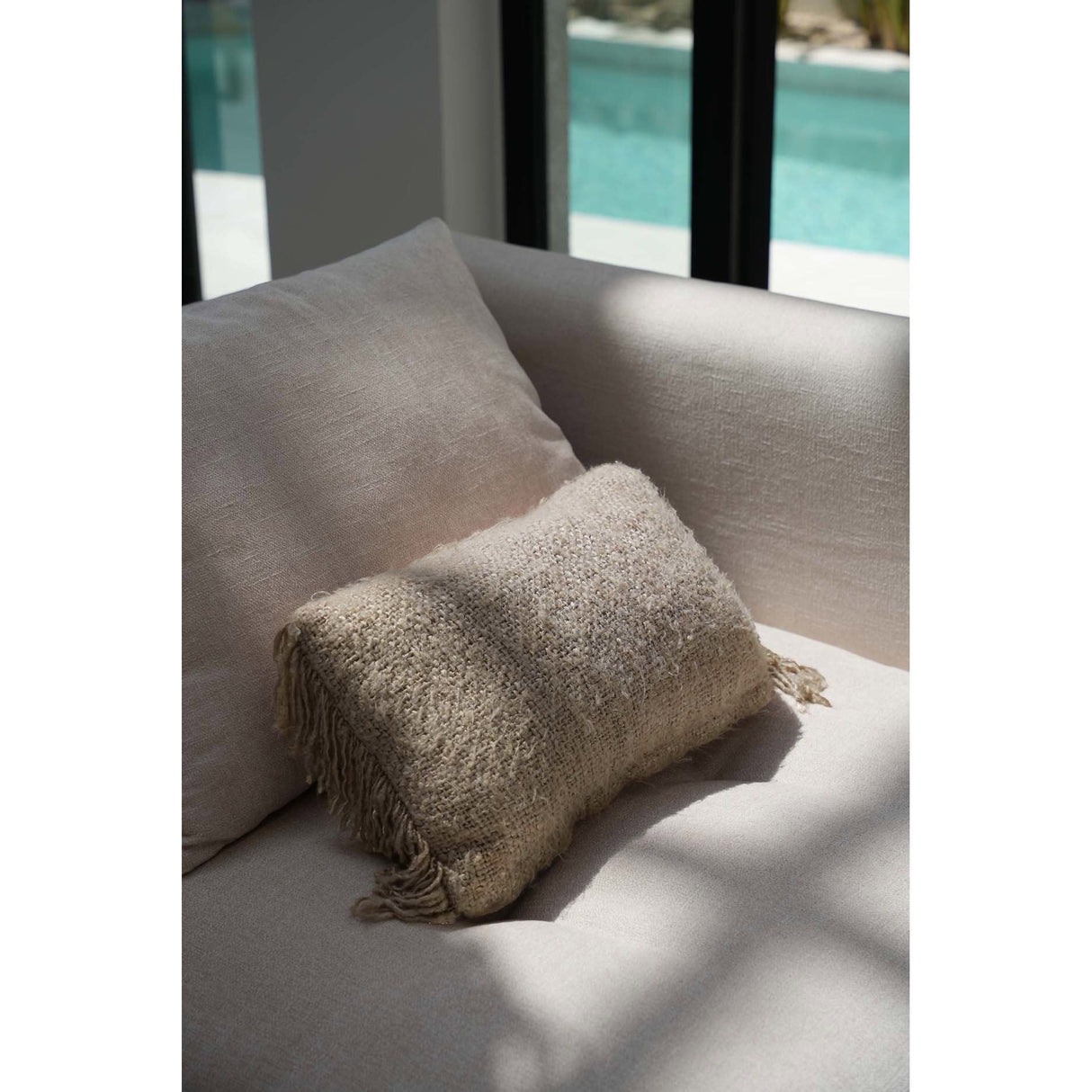 Kissenbezug – Weiche Baumwolle, Boho Stil, Beige Ton, 30x50 cm - Oh My Gee | Bazar Bizar Antwerp