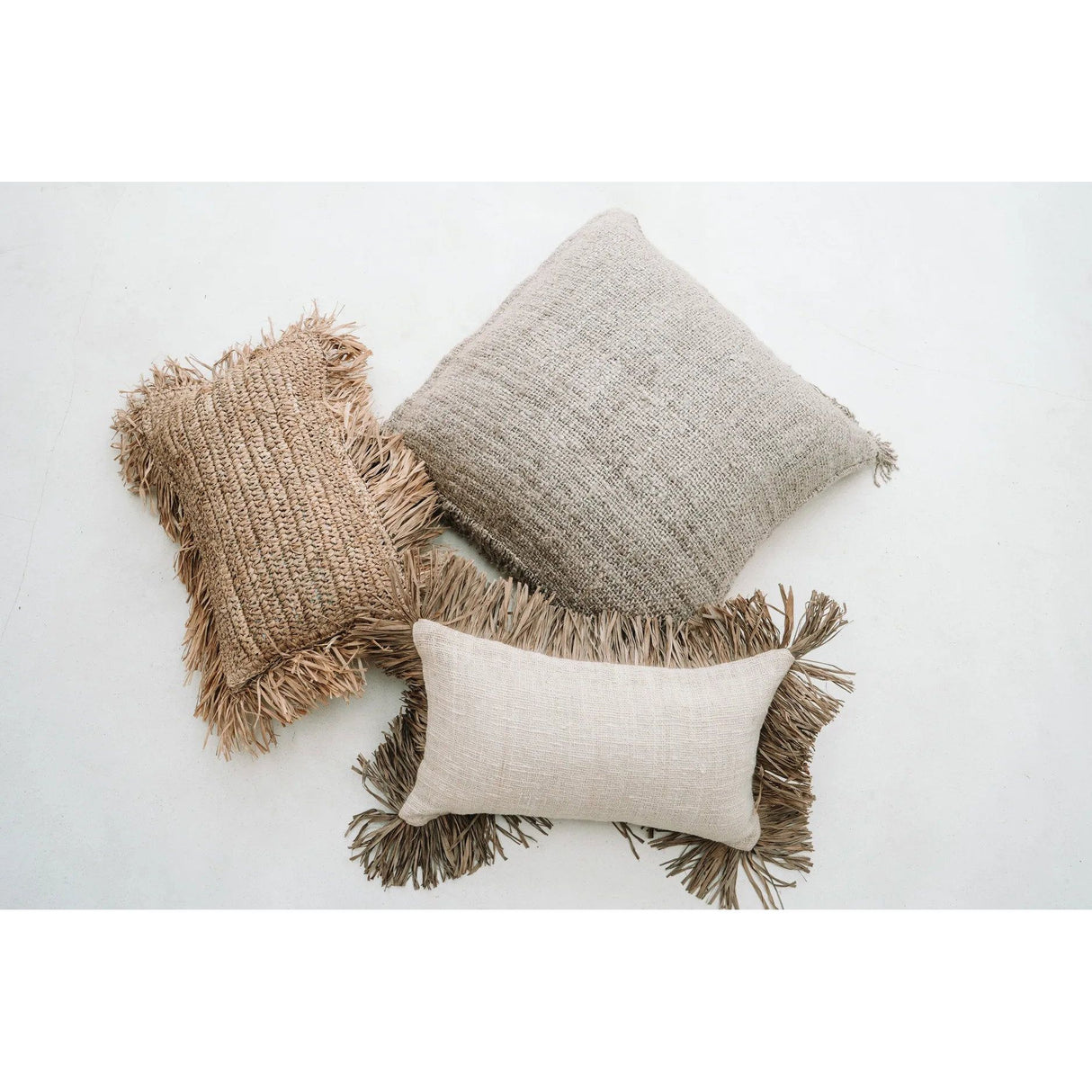 Kissenbezug – Weiche Baumwolle, Boho Stil, Beige Ton, 40x40 cm - Oh My Gee | Bazar Bizar Antwerp