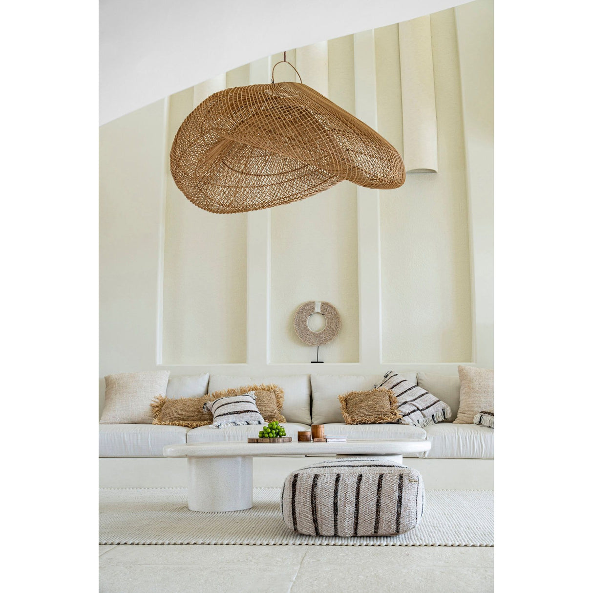 Kissenbezug – Weiche Baumwolle, Gestreiftes Design, Boho Stil, 40x40 cm – Oh My Gee | Bazar Bizar Antwerp
