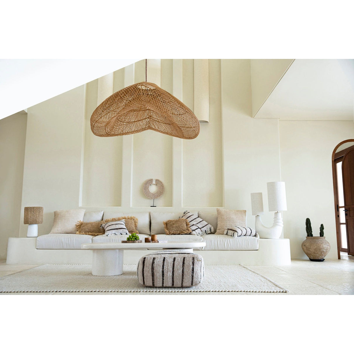 Kissenbezug – Weiche Baumwolle, Gestreiftes Design, Boho Stil, 40x40 cm – Oh My Gee | Bazar Bizar Antwerp