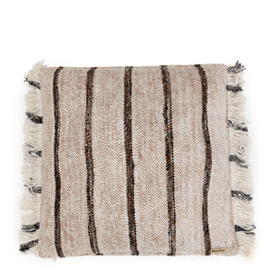 Kissenbezug – Weiche Baumwolle, Gestreiftes Design, Boho Stil, 60x60 cm – Oh My Gee | Bazar Bizar Antwerp