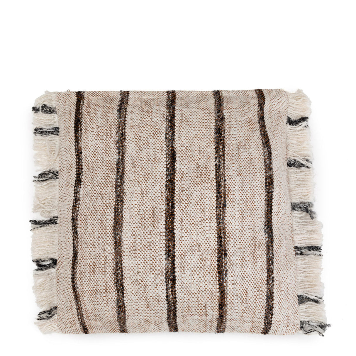Kissenbezug – Weiche Baumwolle, Gestreiftes Design, Boho Stil, 60x60 cm – Oh My Gee | Bazar Bizar Antwerp