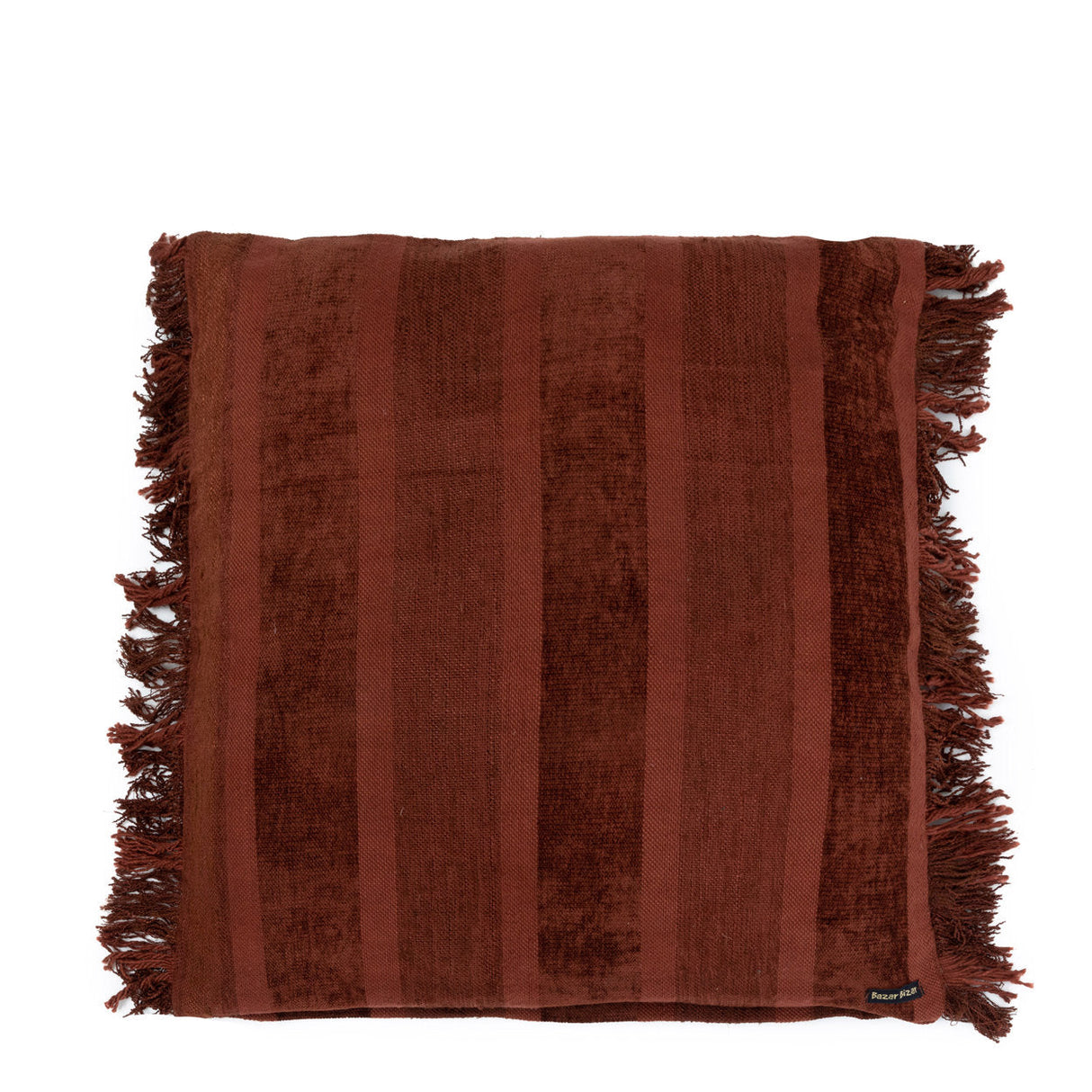 Kissenbezug – Samt Material, Boho Stil, Burgunder Ton, 60x60 cm - Oh My Gee | Bazar Bizar Antwerp