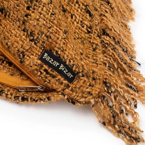 Kissenbezug – Weiche Baumwolle, Boho Stil, Zimt Schwarz Ton, 35x100 - Oh My Gee | Bazar Bizar Antwerp