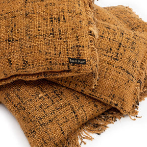 Kissenbezug – Weiche Baumwolle, Boho Stil, Zimt Schwarz Ton, 35x100 - Oh My Gee | Bazar Bizar Antwerp