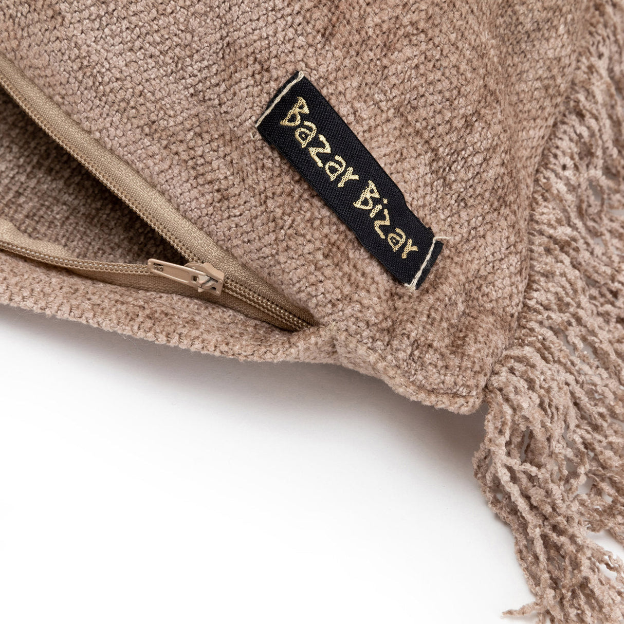 Kissenbezug – Samt Material, Boho Stil, Beton Ton, 30x50 - Oh My Gee | Bazar Bizar Antwerp