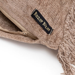 Kissenbezug – Samt Material, Boho Stil, Beton Ton, 30x50 - Oh My Gee | Bazar Bizar Antwerp